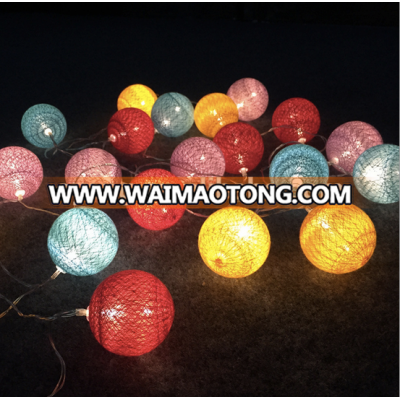 Battery manual cotton ball lamp series waterproof bedroom room decoration lamp series LED small Lantern Festival Lights