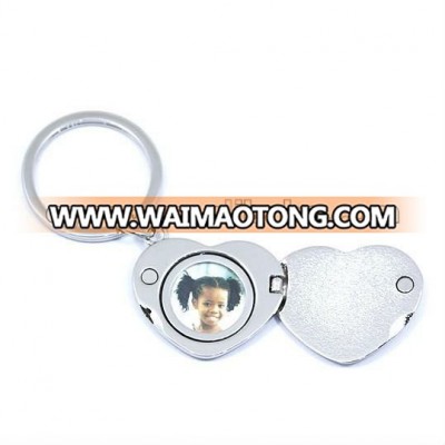 Blank Photo Frame Keychain Metal